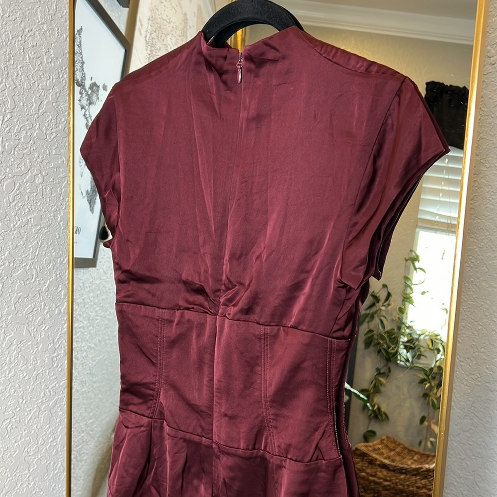 House of CB ‘Tianna’ Wine Ruffle Corset Mini Dress NWOT - Picture 11 of 11